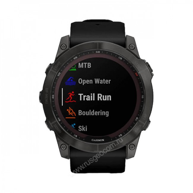 Часы Garmin Fenix 7X Sapphire Solar титановый угольно-серый DLC с силиконовым ремешком Часы Garmin Fenix 7X Sapphire Solar титановый угольно-серый DLC с силиконовым ремешком