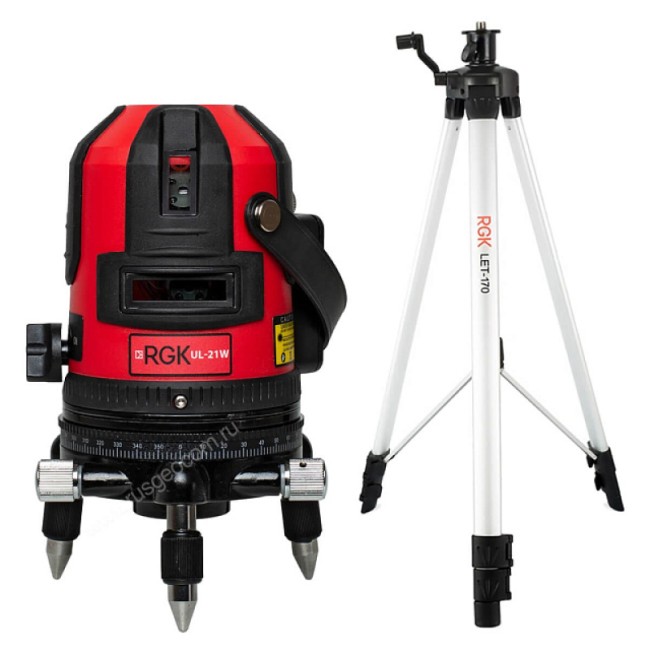 Лазерный уровень RGK UL-21W с калибровкой + штатив RGK LET-170