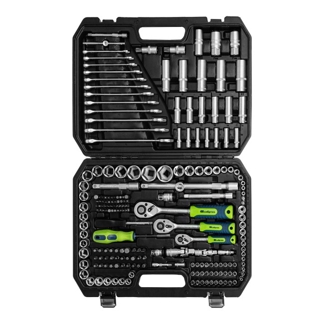 Набор инструментов 1/2", 3/8", 1/4" 215 предметов Сибртех Набор инструментов 1/2", 3/8", 1/4" 215 предметов Сибртех