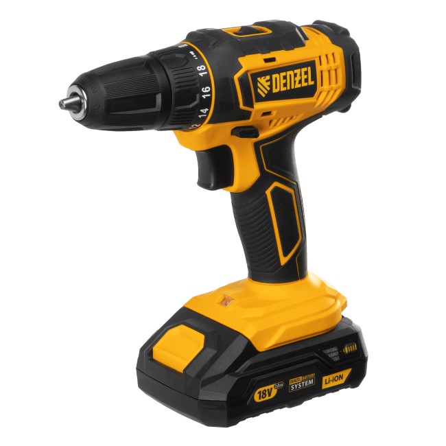 Дрель-шуруповерт аккумуляторная CDL-18-02BM Denzel Дрель-шуруповерт аккумуляторная CDL-18-02BM Denzel