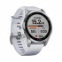 Часы Garmin Fenix 7S серебристый с белым силиконовым ремешком Часы Garmin Fenix 7S серебристый с белым силиконовым ремешком