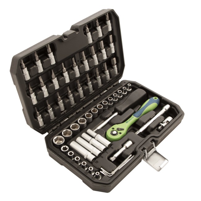 Набор инструментов 1/4" CrV 56 предметов Сибртех Набор инструментов 1/4" CrV 56 предметов Сибртех