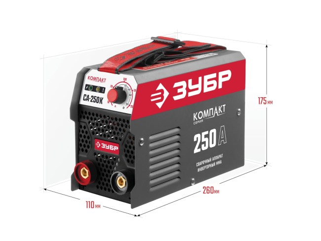 Сварочный аппарат инверторный КОМПАКТ СА-250К ЗУБР ММА