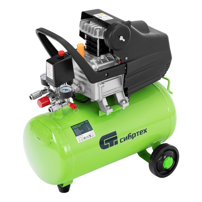 Компрессор с набором КК-1500/24 ПЛЮС прямой привод, масляный Сибртех