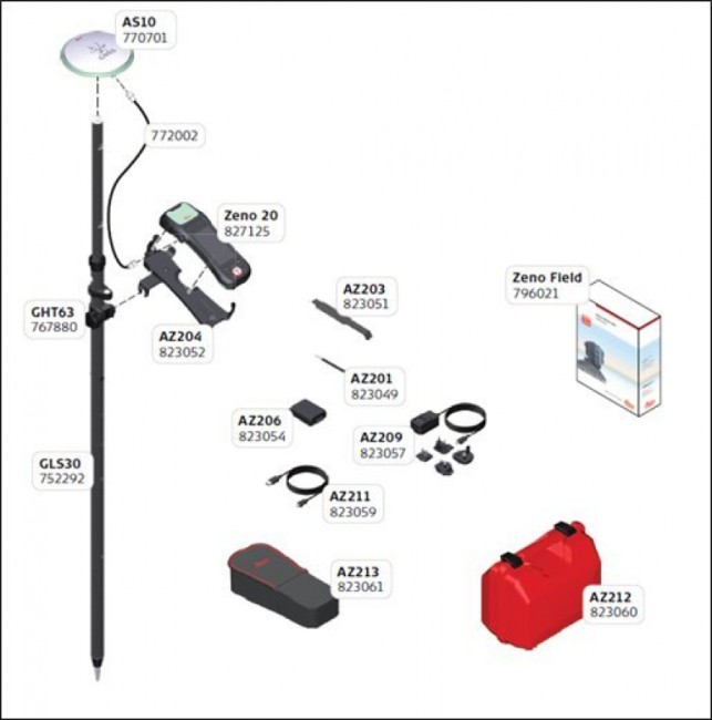 Комплект приемника Leica Zeno20 L1 Glonass Android Комплект приемника Leica Zeno20 L1 Glonass Android