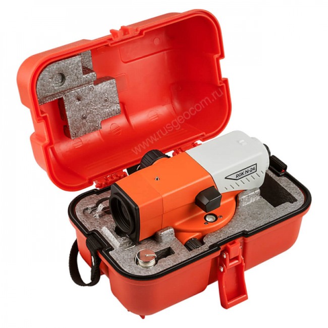 Комплект оптический нивелир RGK N-24 + штатив S6-N + рейка AMO S4 Комплект оптический нивелир RGK N-24 + штатив S6-N + рейка AMO S4