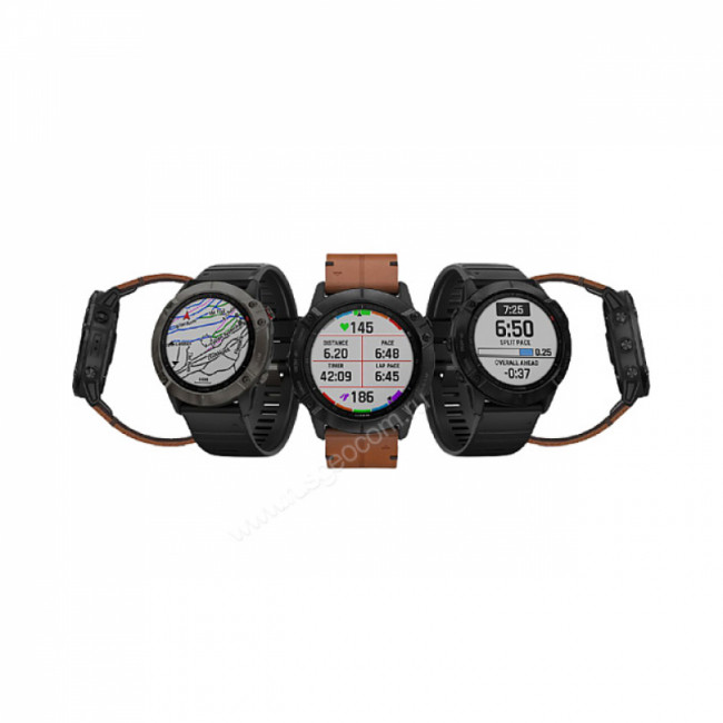 Часы Garmin Fenix 6X Pro черные с черным ремешком