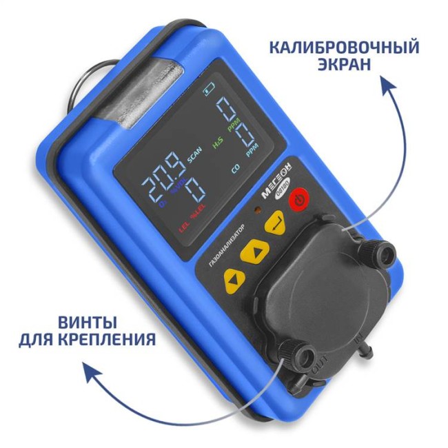 Газоанализатор (комбинированный измеритель 4 в 1) МЕГЕОН 08180 Газоанализатор (комбинированный измеритель 4 в 1) МЕГЕОН 08180