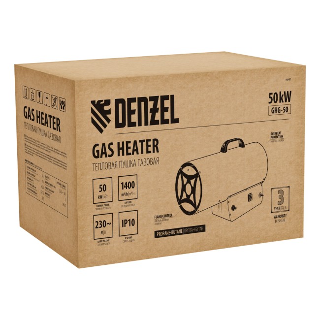 Газовая тепловая пушка GHG-50, 50 кВт Denzel Газовая тепловая пушка GHG-50, 50 кВт Denzel