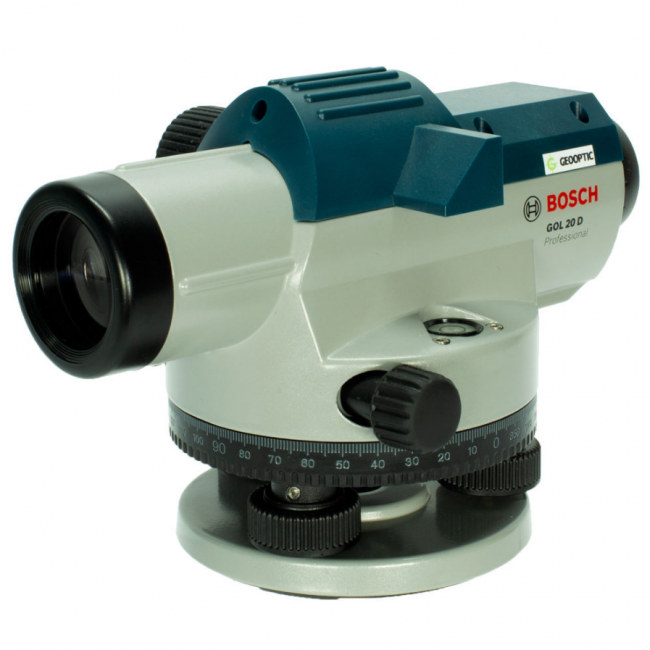 Комплект оптический нивелир Bosch GOL 20D штатив рейка - 3 в 1 Комплект оптический нивелир Bosch GOL 20D штатив рейка - 3 в 1