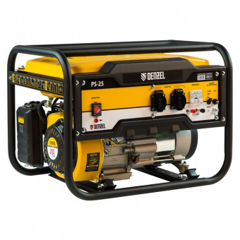 Генератор бензиновый PS 25, 2.5 кВт Denzel Генератор бензиновый PS 25, 2.5 кВт Denzel