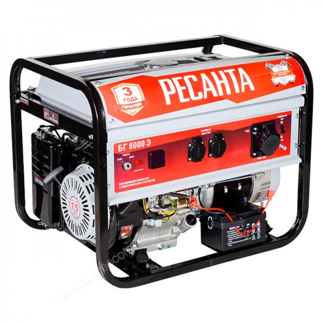 Бензиновый генератор Ресанта БГ 8000 Э Бензиновый генератор Ресанта БГ 8000 Э