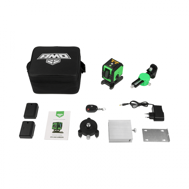 Лазерный уровень AMO LN 360 Green с зеленым лучом Лазерный уровень AMO LN 360 Green с зеленым лучом