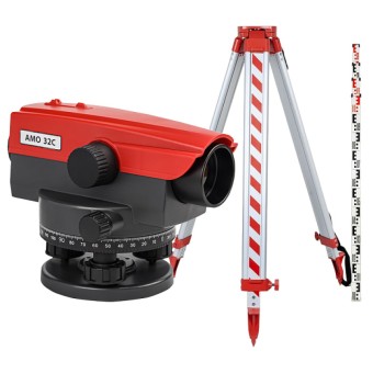 Комплект оптический нивелир AMO 32C + штатив AMO A45 + рейка AMO S4 Комплект оптический нивелир AMO 32C + штатив AMO A45 + рейка AMO S4