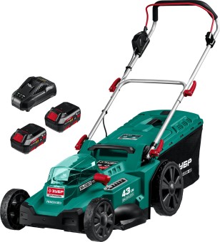 Газонокосилка бесщеточная ГКЛ-4336-42 ЗУБР 2 АКБ Газонокосилка бесщеточная ГКЛ-4336-42 ЗУБР 2 АКБ