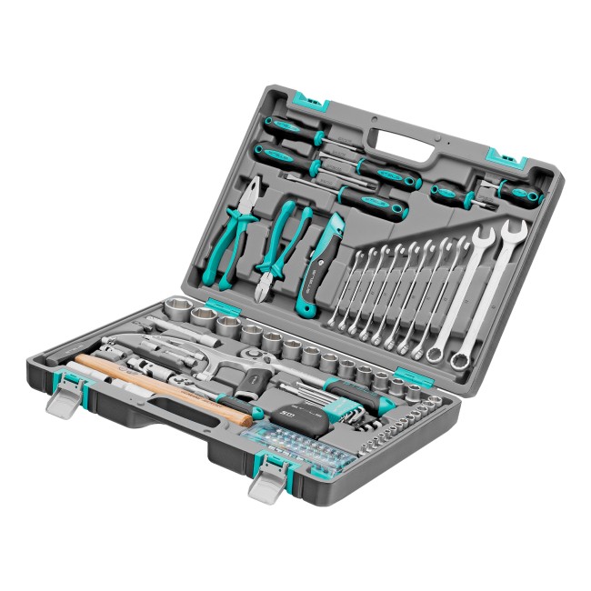 Набор инструментов 1/2", 1/4", CrV 98 предметов Stels Набор инструментов 1/2", 1/4", CrV 98 предметов Stels