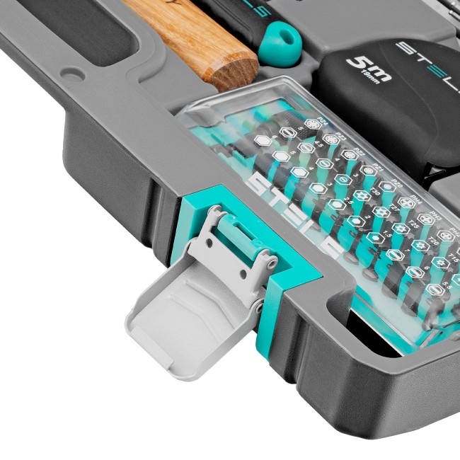 Набор инструментов 1/2", 1/4", CrV 98 предметов Stels Набор инструментов 1/2", 1/4", CrV 98 предметов Stels